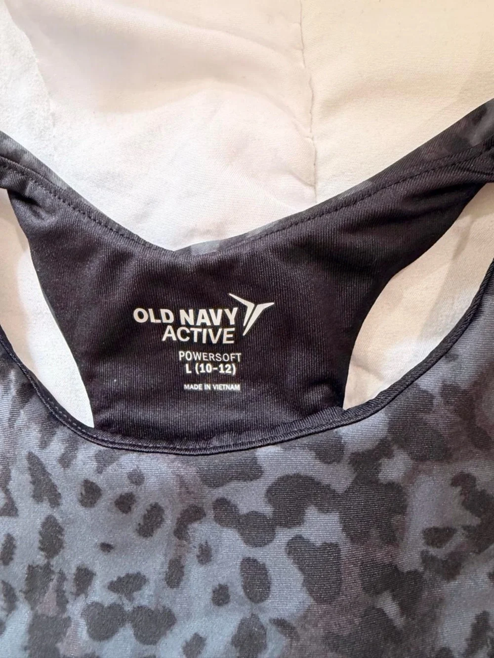 Old Navy Active Black and Charcoal Leopard Print Sports Bra